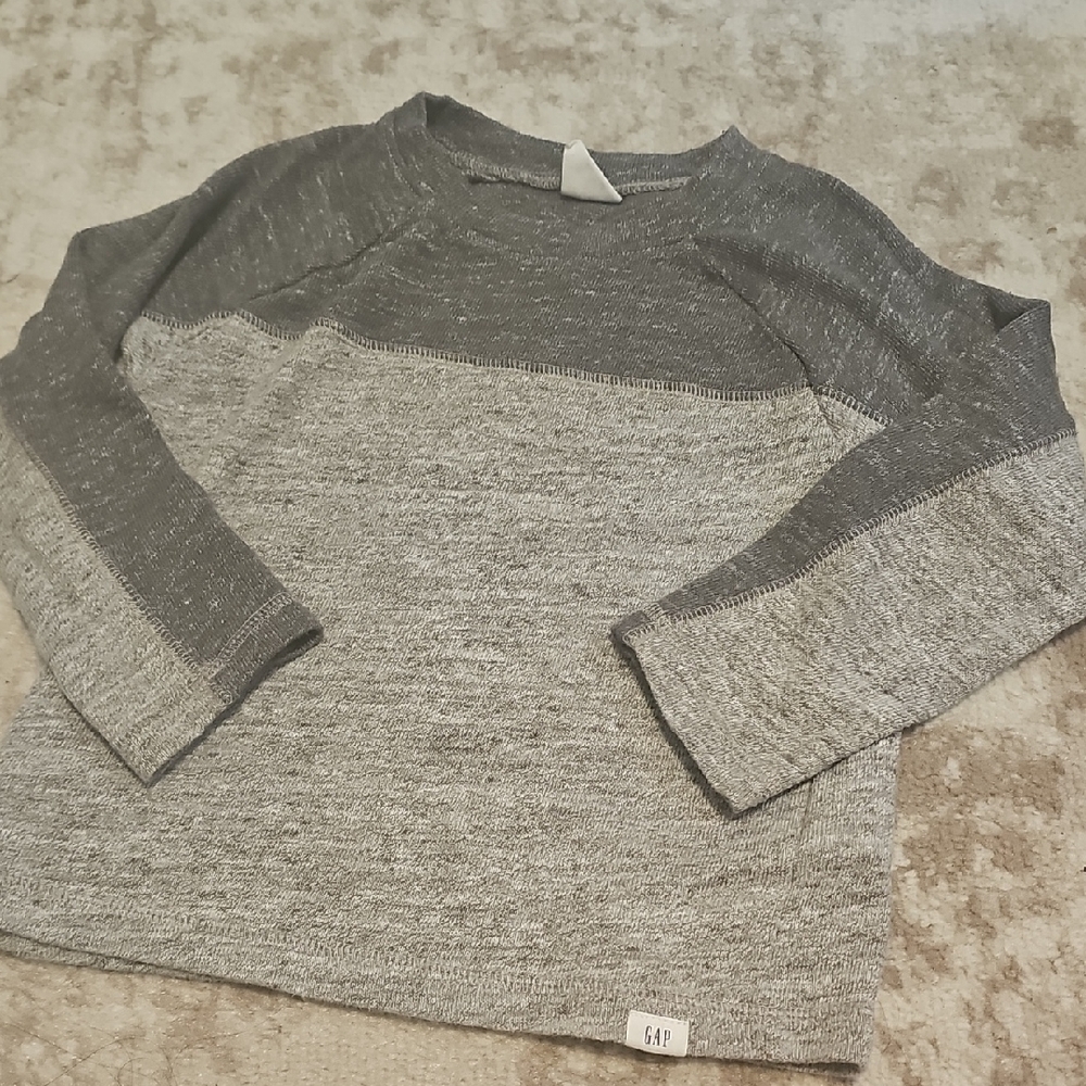 GAP Charcoal and Light Gray Knit Top